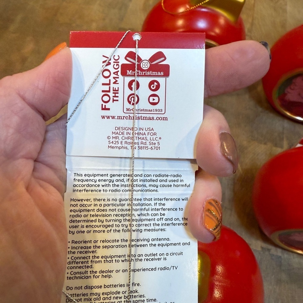 Mr. Christmas Mini Blow Mold Light Up Santa Christmas Ornament 5” Retro Holiday - Picture 10 of 12